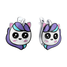 Серьги Diamant - Серебро 925, Эмаль (арт. 94-120-00106-1)