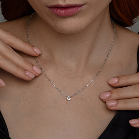 Колье SOKOLOV - Серебро 925, Фианит (арт. 94070446)