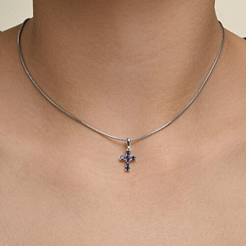 Подвеска SOKOLOV - Серебро 925, Сапфир (арт. 62030015)