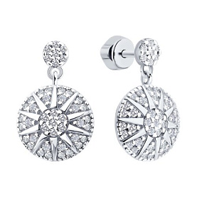 Серьги SOKOLOV - Серебро 925, Фианит (арт. 94027272)