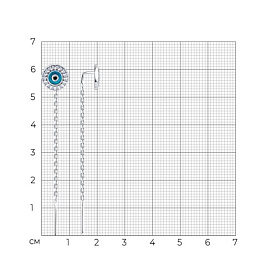 Серьги Diamant - Серебро 925, Фианит, Эмаль (арт. 94-123-02227-1)