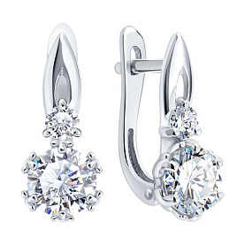 Серьги SOKOLOV - Серебро 925, Фианит (арт. 94027569)