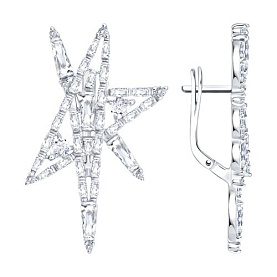 Серьги SOKOLOV - Серебро 925, Фианит (арт. 94027553)