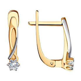 Серьги SOKOLOV - Золото 585, Фианит (арт. 029483)