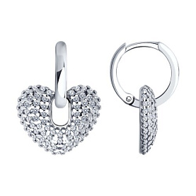 Серьги SOKOLOV - Серебро 925, Фианит (арт. 94025878)