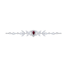 Браслет SOKOLOV - Серебро 925, Рубин, Фианит (арт. 64050000)