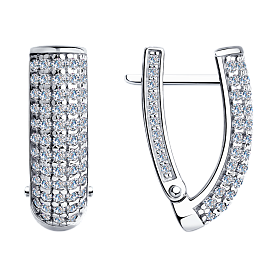 Серьги SOKOLOV - Серебро 925, Фианит (арт. 94023939)