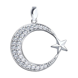 Подвеска SOKOLOV - Серебро 925, Фианит (арт. 94031200)