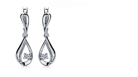 Серьги Platinum Lab. - Платина 950, Бриллиант (арт. ПС-068-01)