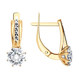 Серьги SOKOLOV - Золото 585, Фианит (арт. 0200989)