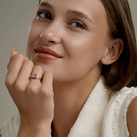 Кольцо Diamant - Серебро 925, Кристалл (арт. 94-110-00244-1)