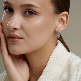 Серьги SOKOLOV - Серебро 925, Фианит (арт. 94027343)