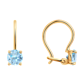 Серьги SOKOLOV - Золото 585, Топаз (арт. 727426)