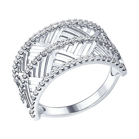 Кольцо SOKOLOV - Серебро 925, Фианит (арт. 94012200)