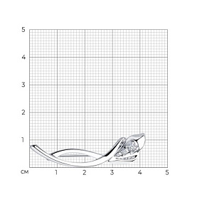 Брошь SOKOLOV - Серебро 925, Фианит (арт. 94040108)
