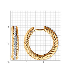 Серьги Diamant - Серебро 925, Фианит (арт. 93-120-02161-1)