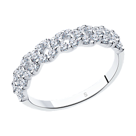 Кольцо SOKOLOV - Серебро 925, Фианит (арт. 94012254)