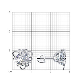 Серьги SOKOLOV - Серебро 925, Фианит (арт. 94023745)