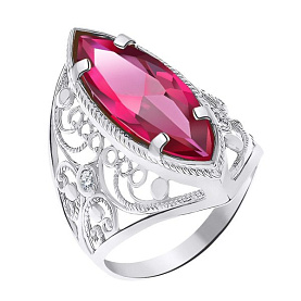 Кольцо Атолл - Серебро 925, Фианит (арт. 1624С1)