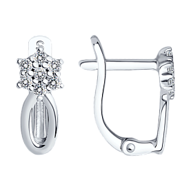 Серьги SOKOLOV - Серебро 925, Фианит (арт. 94021370)