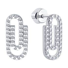 Серьги SOKOLOV - Серебро 925, Фианит (арт. 94026989)