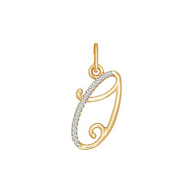 Подвеска SOKOLOV - Золото 585, Фианит (арт. 034537)