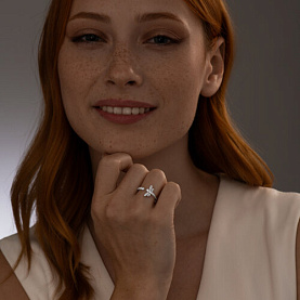 Кольцо SOKOLOV - Серебро 925, Фианит (арт. 94013842)