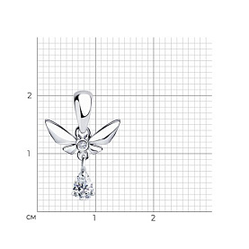 Подвеска SOKOLOV - Серебро 925, Фианит (арт. 94032022)