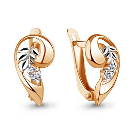 Серьги Аквамарин - Серебро 925, Фианит (арт. 49235А.6)