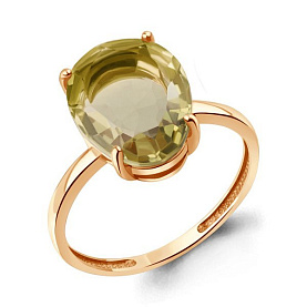 Кольцо Аквамарин - Золото 375, Кварц (арт. 65027311.8)