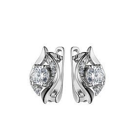 Серьги Фиделис - Серебро 925, Фианит (арт. FYE7653)
