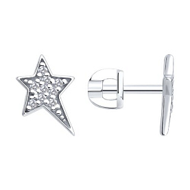 Серьги SOKOLOV - Серебро 925, Фианит (арт. 94026996)