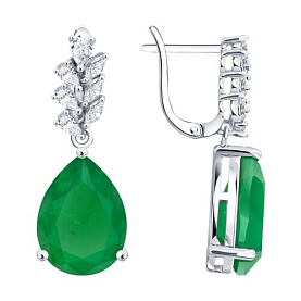 Серьги SOKOLOV - Серебро 925, Фианит (арт. 94027624-91)