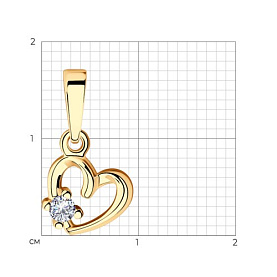Подвеска SOKOLOV - Серебро 925, Фианит (арт. 93030527)