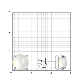 Серьги Diamant - Серебро 925, Лунный камень (арт. 94-322-02384-3)