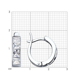 Серьги SOKOLOV - Серебро 925, Фианит (арт. 94026724)