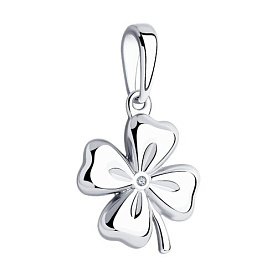 Подвеска SOKOLOV - Серебро 925, Бриллиант (арт. 87030060)