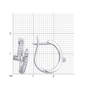 Серьги SOKOLOV - Серебро 925, Фианит (арт. 94027214)
