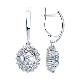 Серьги Diamant - Серебро 925, Фианит (арт. 94-121-00646-1)