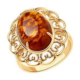 Кольцо Diamant - Серебро 925, Янтарь (арт. 93-310-00849-1)