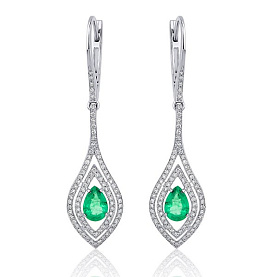 Серьги Platinum Lab. - Платина 950 (арт. ПС-306И-01)
