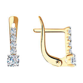 Серьги SOKOLOV - Золото 375, Фианит (арт. 027500-4)