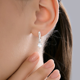 Серьги SOKOLOV - Серебро 925, Фианит (арт. 94027289)