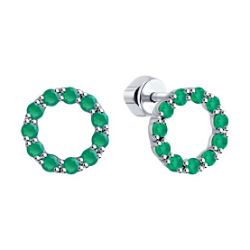 Серьги SOKOLOV - Серебро 925, Агат (арт. 92023014)