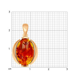 Подвеска SOKOLOV - Серебро 925, Янтарь пресс. (арт. 93030258)