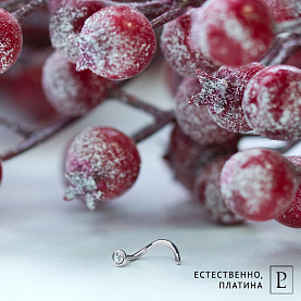 Пирсинг Platinum Lab. - Платина 950, Бриллиант (арт. ПП-217-01)