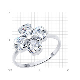 Кольцо SOKOLOV - Серебро 925, Фианит (арт. 94014088)