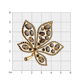 Брошь SOKOLOV - Серебро 925, Раухтопаз, Фианит (арт. 92040102)