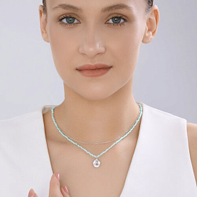 Колье SOKOLOV - Серебро 925, Амазонит (арт. 83070073)