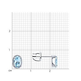 Серьги SOKOLOV - Серебро 925, Топаз (арт. 92022543)
